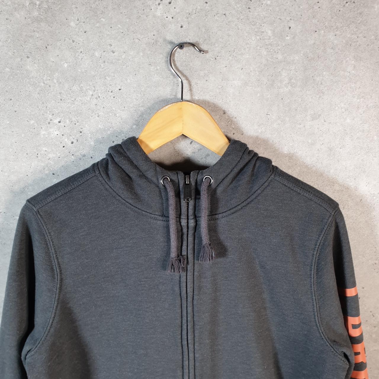 Vintage Carhartt Hoodie Womens Medium Grey Full Zip Blank Sweatshirt USA Relaxed Fit Big Fish Vintage