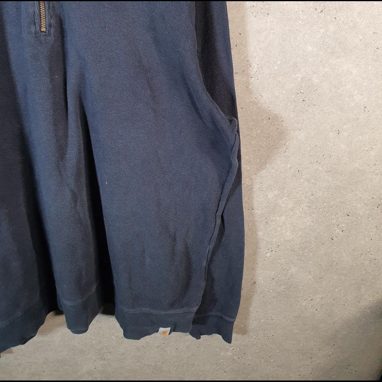 Vintage Carhartt 1/4 Zip Sweatshirt Men’s XL Tall Navy Blue Pullover Blank USA Relaxed Fit