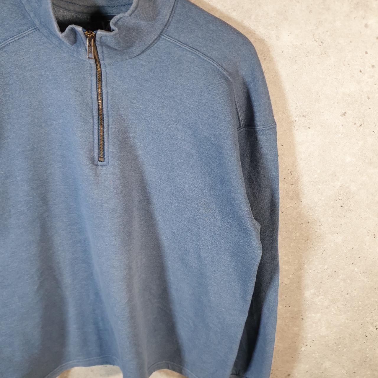 Vintage Lee Sport Made In USA Sweatshirt Men’s Large Blue 1/4 Zip Blank Baggy