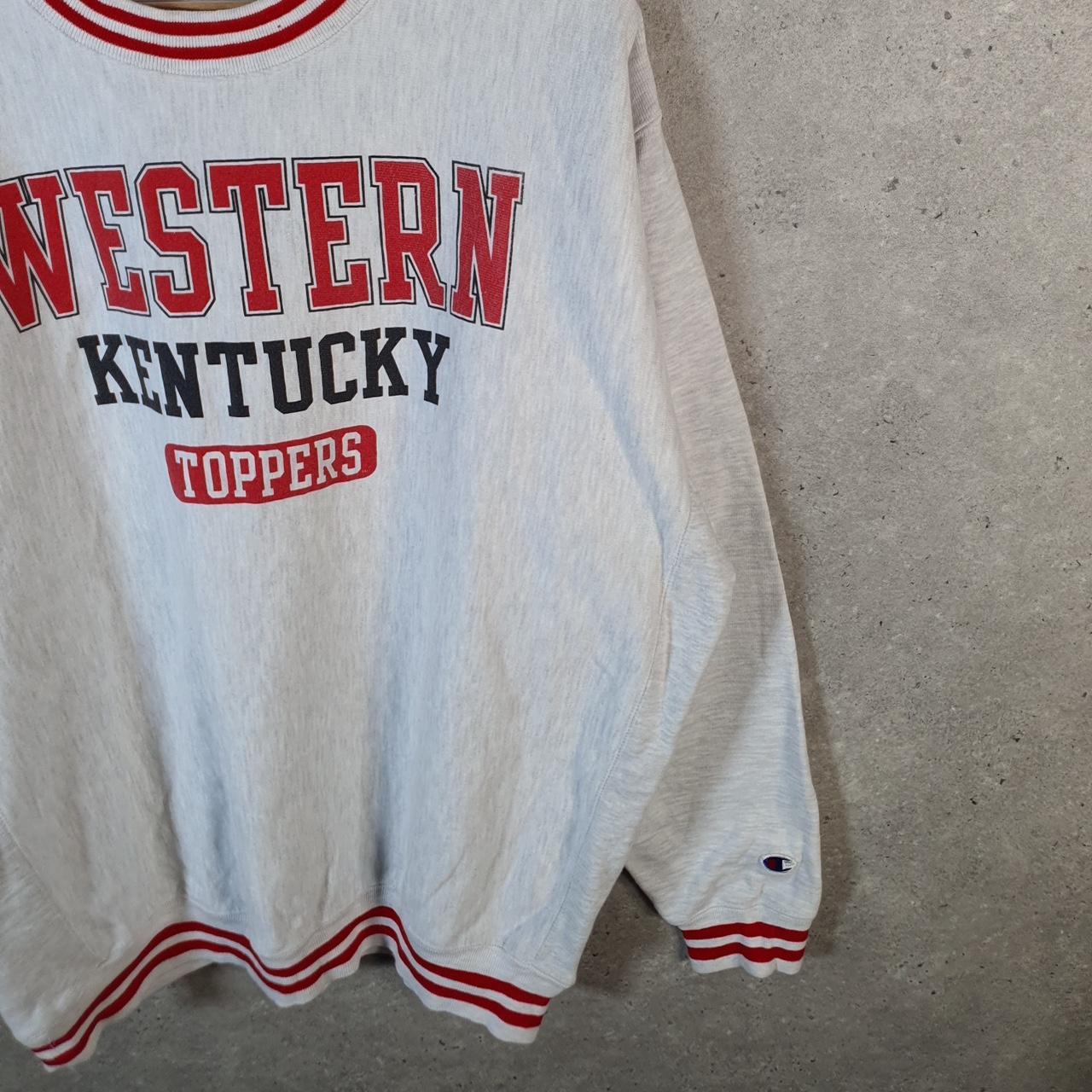 Vintage Champion Reverse Weave Western Kentucky ToppersSweatshirt Men’s XL Grey
