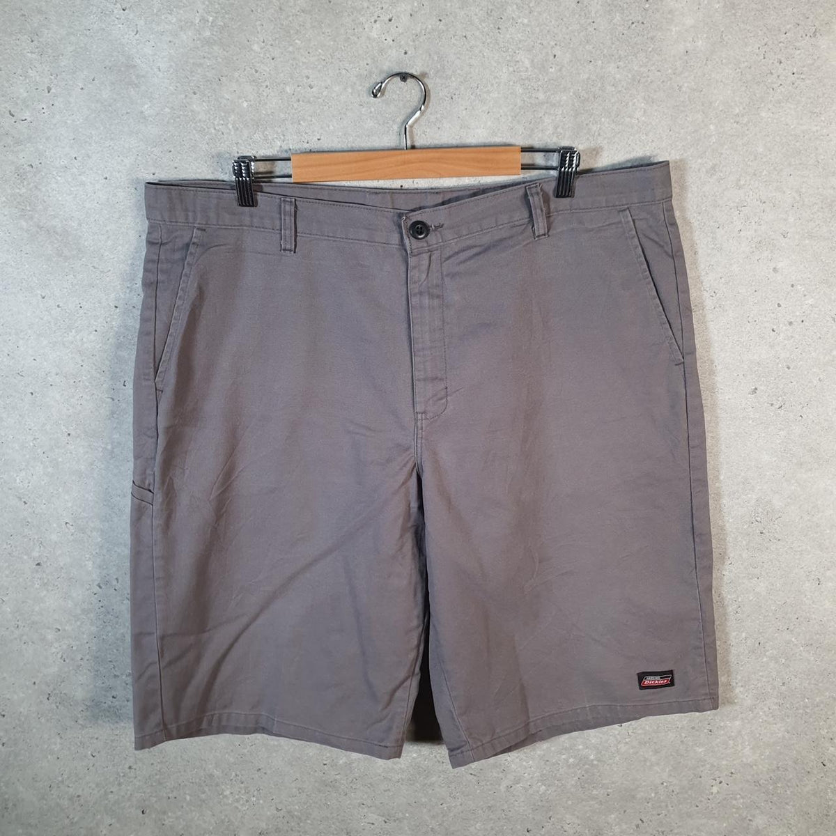 Vintage Dickies Baggy Chino Shorts Jorts Cargo Mens W40 Grey Regular Fit