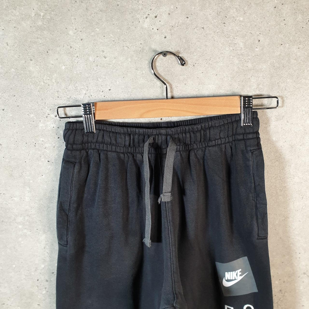 Vintage Nike Just Do It Sweatpant Joggers Womens Large Black Swoosh Sports Tracksuit Big Fish Vintage