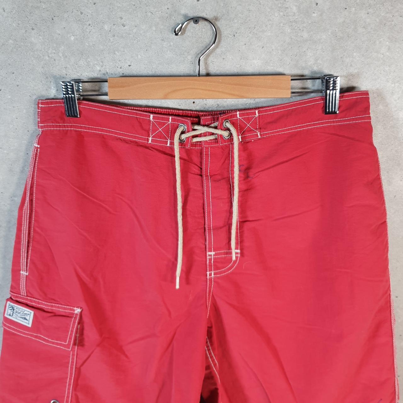 Vintage Ralph Lauren Polo Swim Shorts Swimming Cargo Men’s Medium Red Baggy