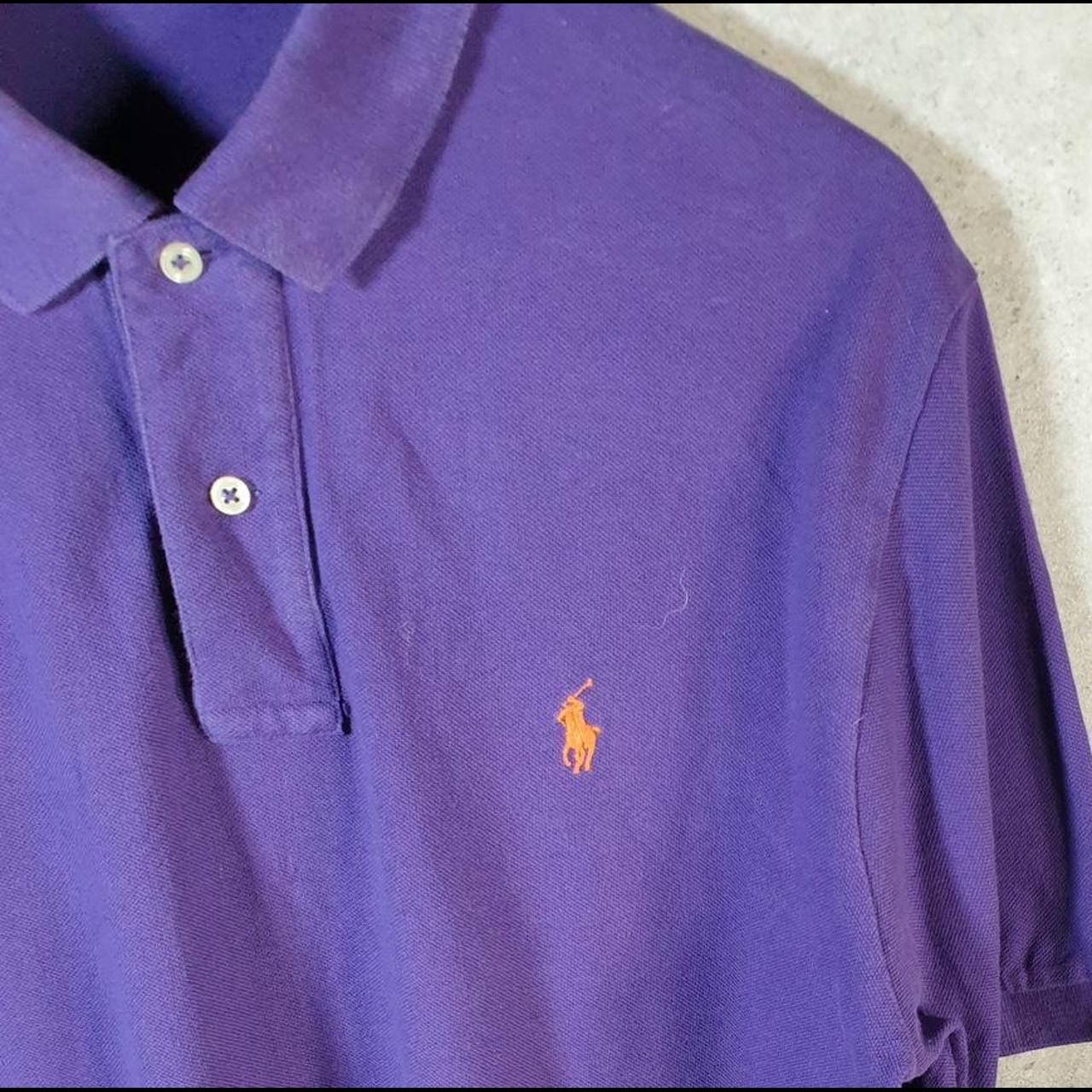 Vintage Ralph Lauren Polo Shirt Men’s Large Purple Cotton Embroidered Pony