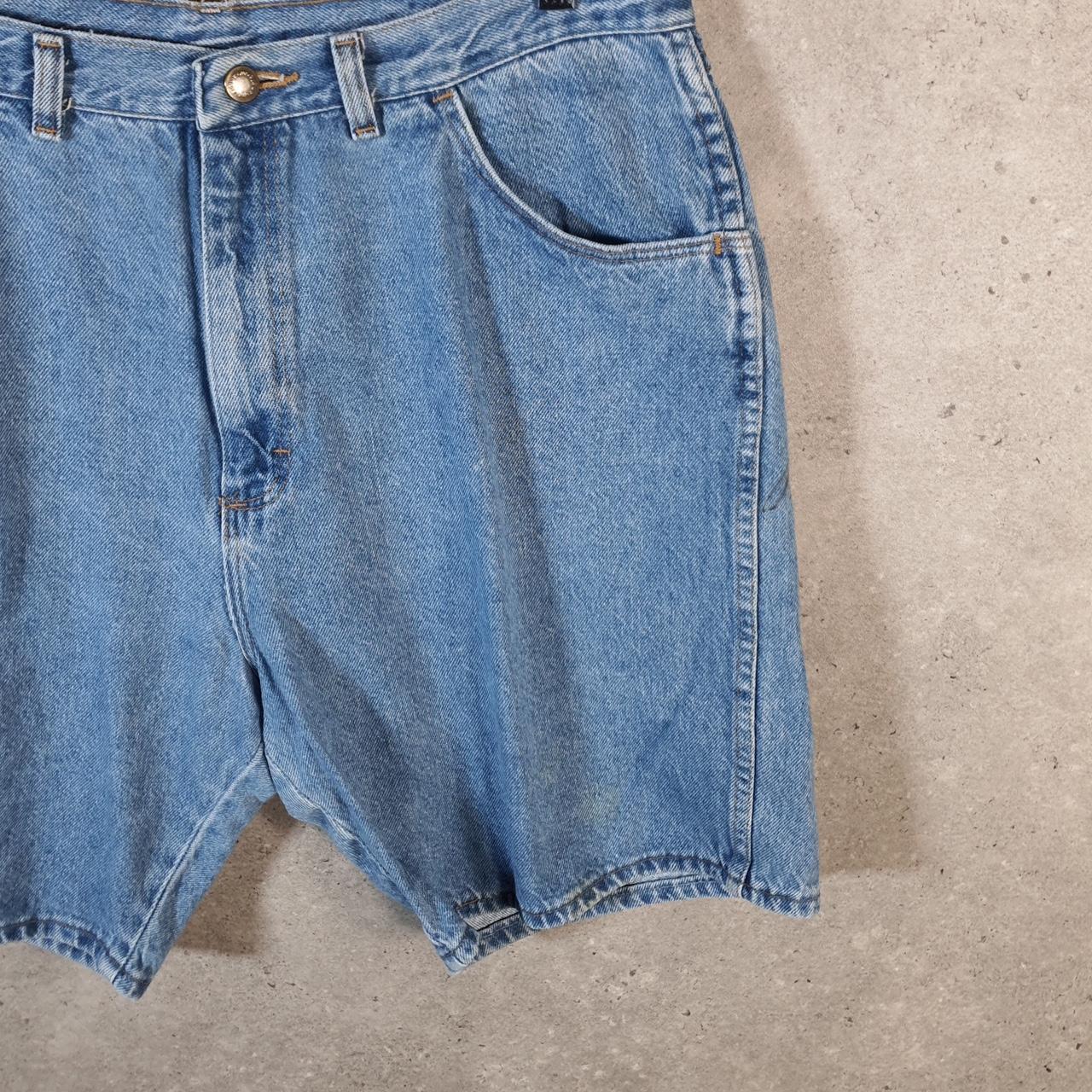 Vintage Wrangler Denim Shorts Jorts Cargo Men’s W36 Blue Baggy Cotton