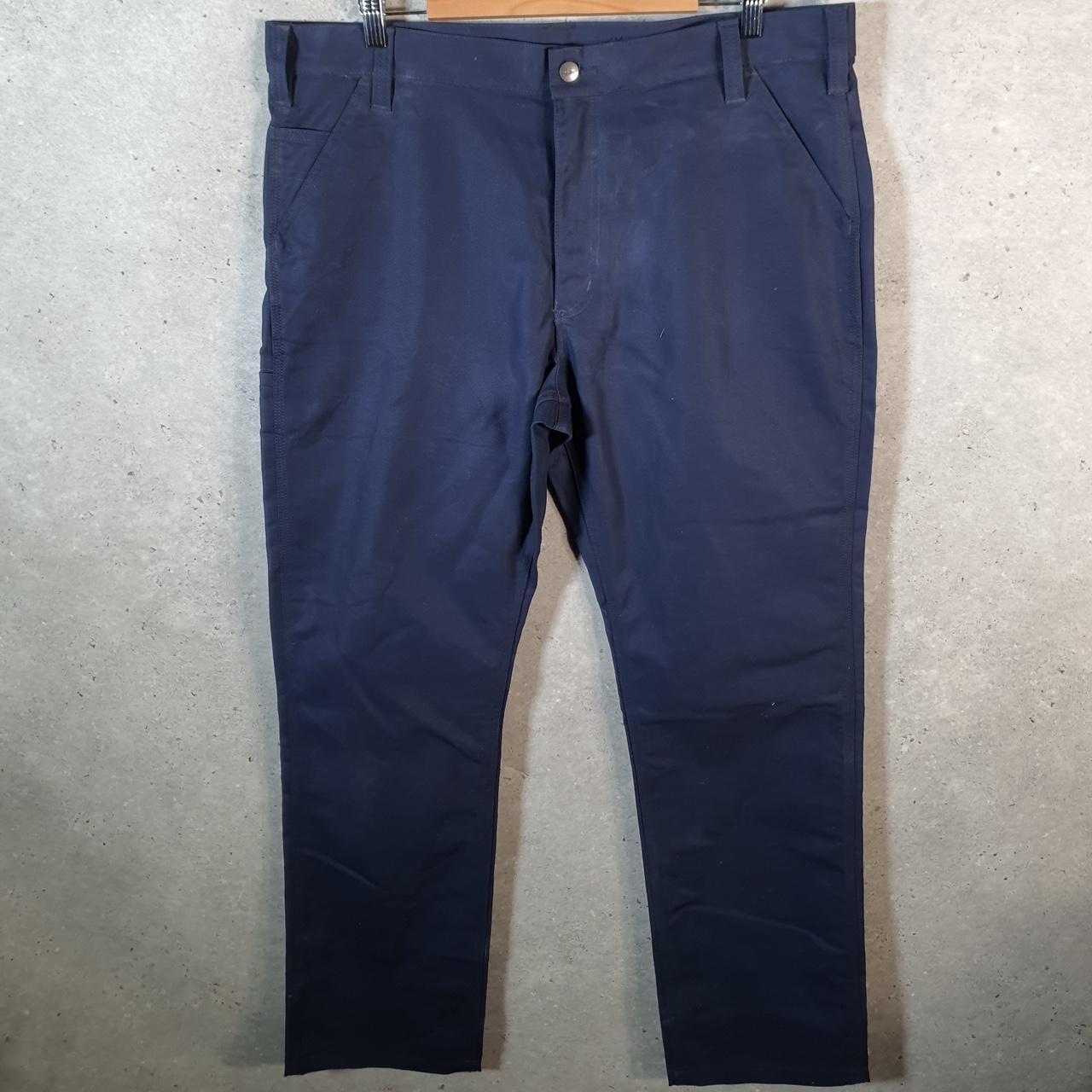 Vintage Carhartt Carpenter Trousers Mens W38 L34 Navy Blue Relaxed Fit Workwear USA