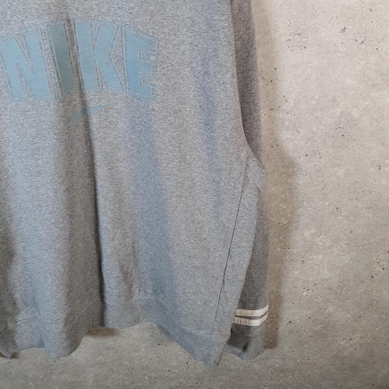 Vintage Nike Spellout Sweatshirt Men’s Large Grey Swoosh Y2K Pullover Logo