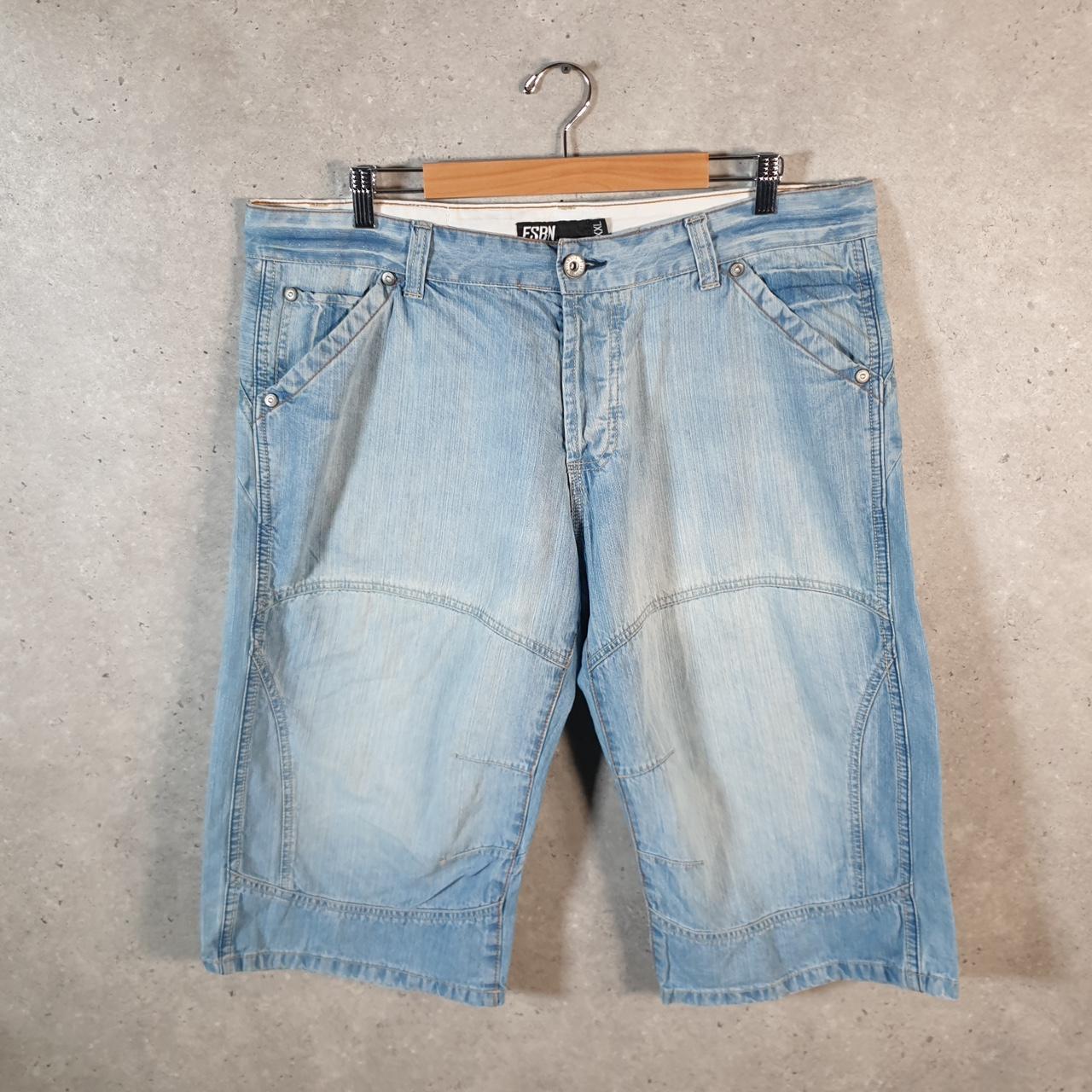 Vintage FSBN Baggy Y2K Hip Hop Jorts Shorts Mens 2XL Blue Denim USA