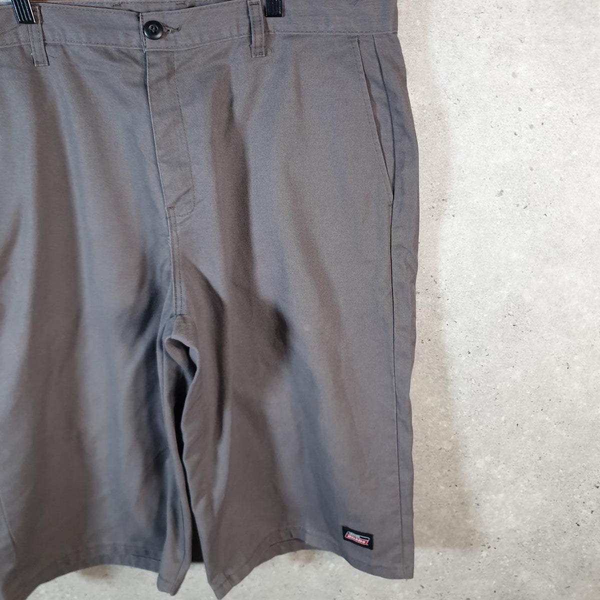 Vintage Dickies Baggy Chino Shorts Jorts Cargo Mens W38 Grey Relaxed Fit