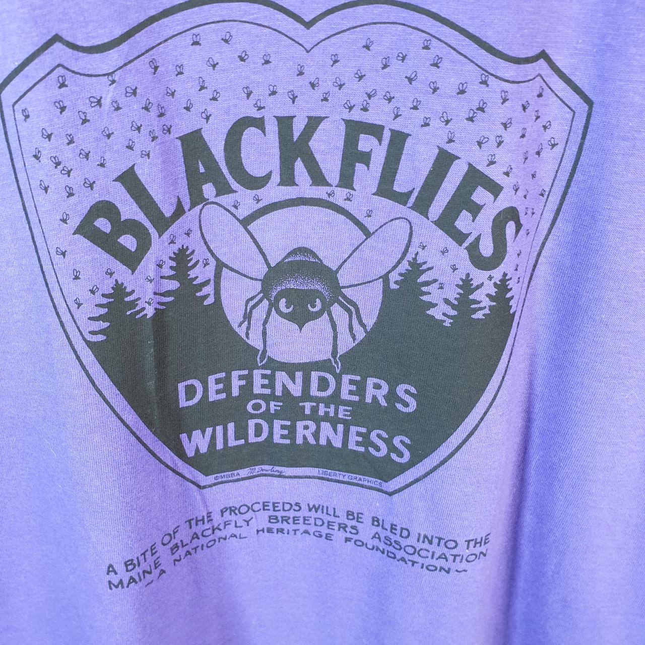 Vintage Hanes Blackflies Maine 90s USA Single Stitch T Shirt Men’s Medium Purple