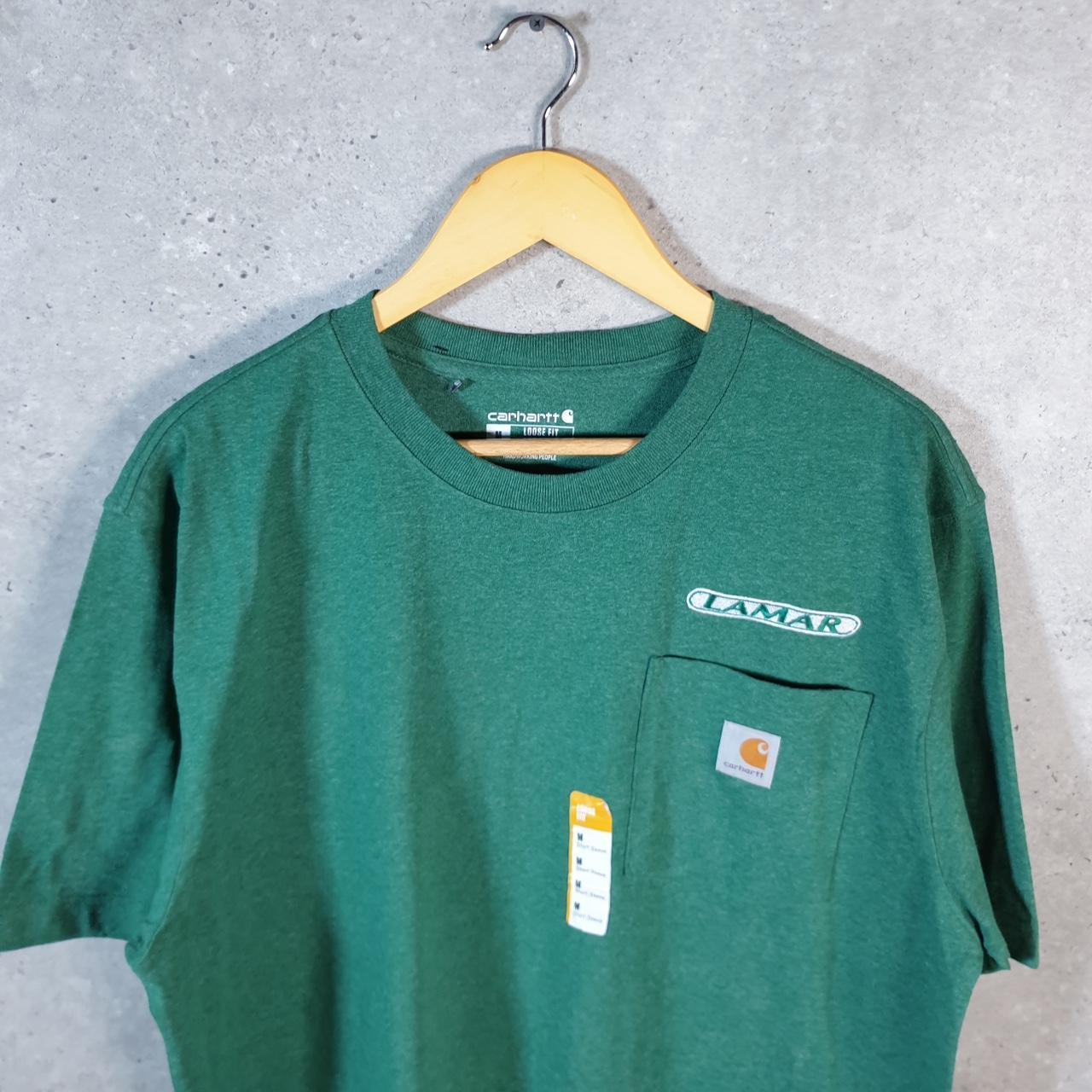 Vintage Carhartt Pocket T Shirt Men’s Medium Green Workwear Chore Utility Loose Fit C9362