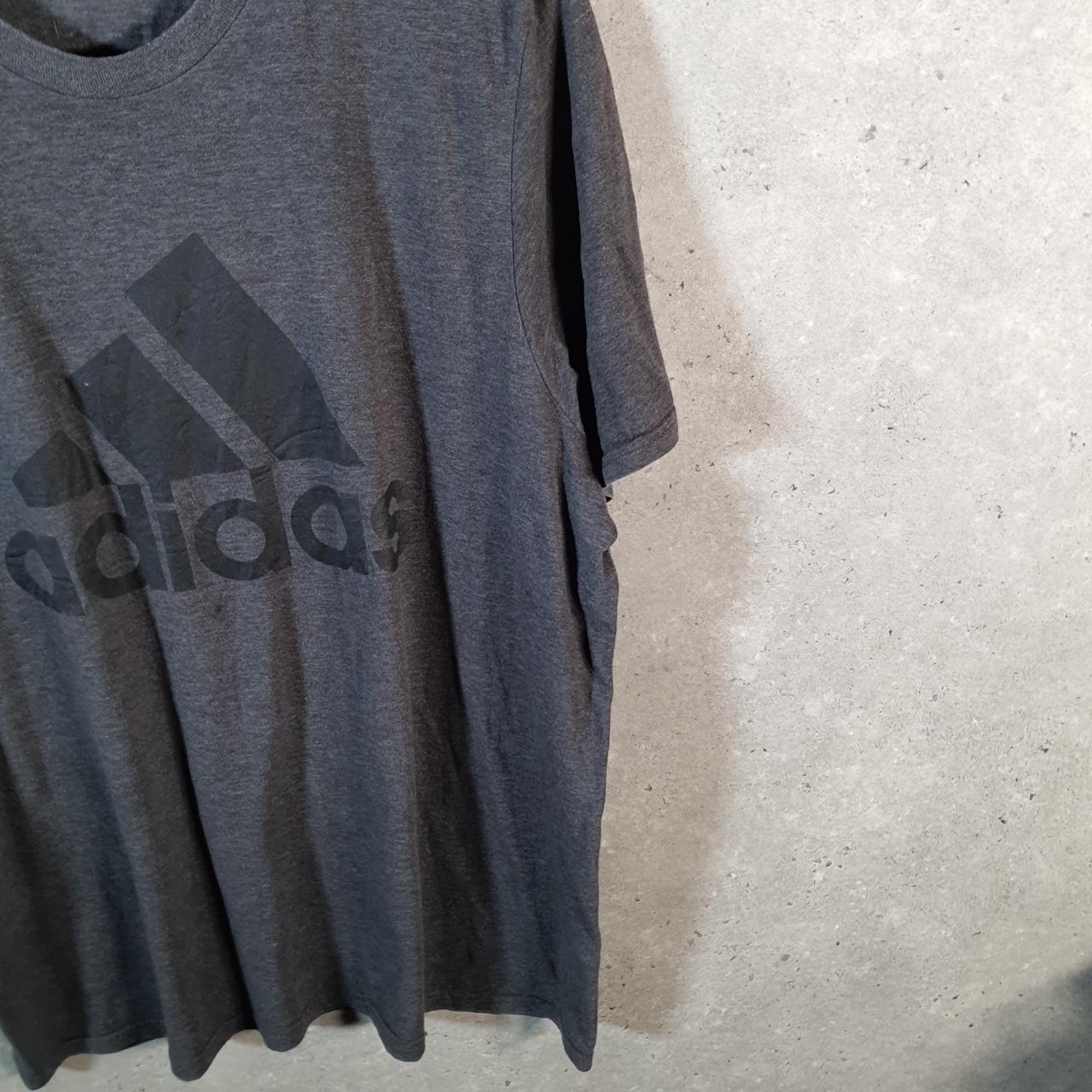 Vintage Adidas Amplifier T Shirt Men’s XL Grey Three Stripes Logo Athletic