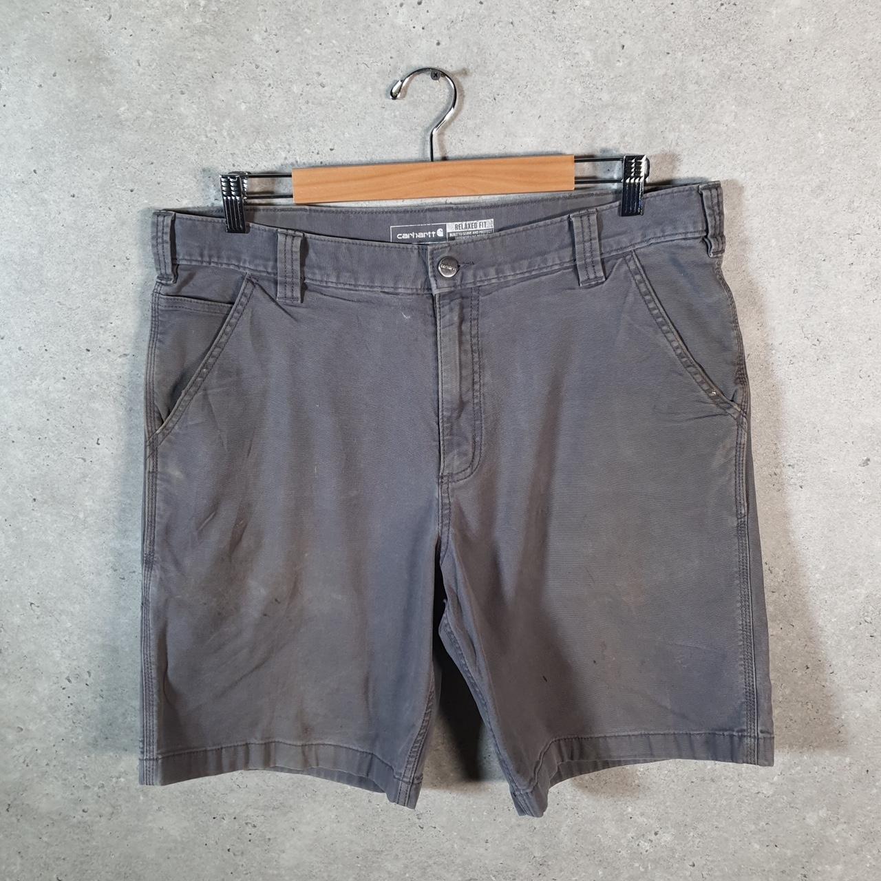 Vintage Carhartt Baggy Carpenter Shorts Jorts Cargo Men’s W36 Grey Relaxed Fit Workwear A4878