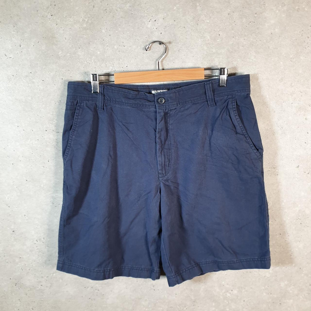 Vintage Izod Golf Chino Shorts Jorts Cargo Men’s W36 Navy Blue Baggy Cotton