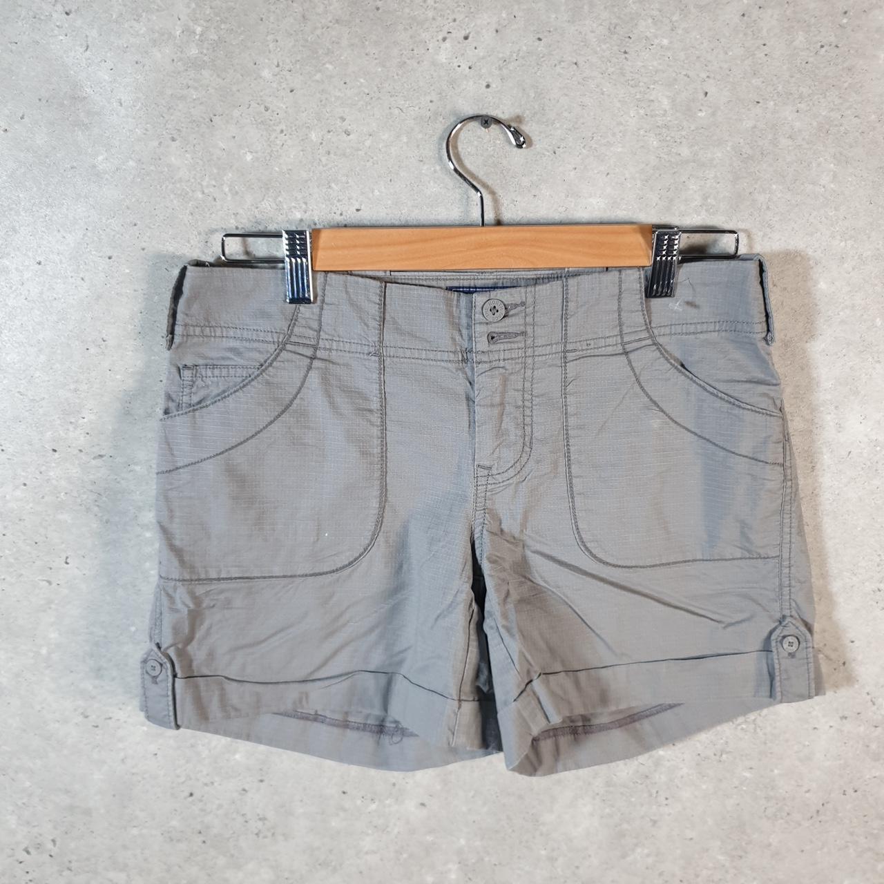 Vintage The North Face TNF Shorts Jorts Chino Cargo Womens UK6 Grey Baggy Cotton