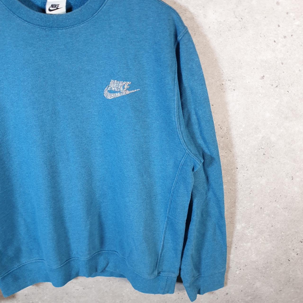 Vintage Nike Club Embroidered Sweatshirt Men’s Medium Blue Swoosh Y2K Pullover