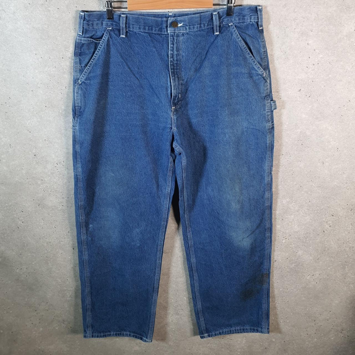 Vintage Carhartt FR Workwear Carpenter Jeans Mens W40 L30 Blue Denim Dungaree Fit USA