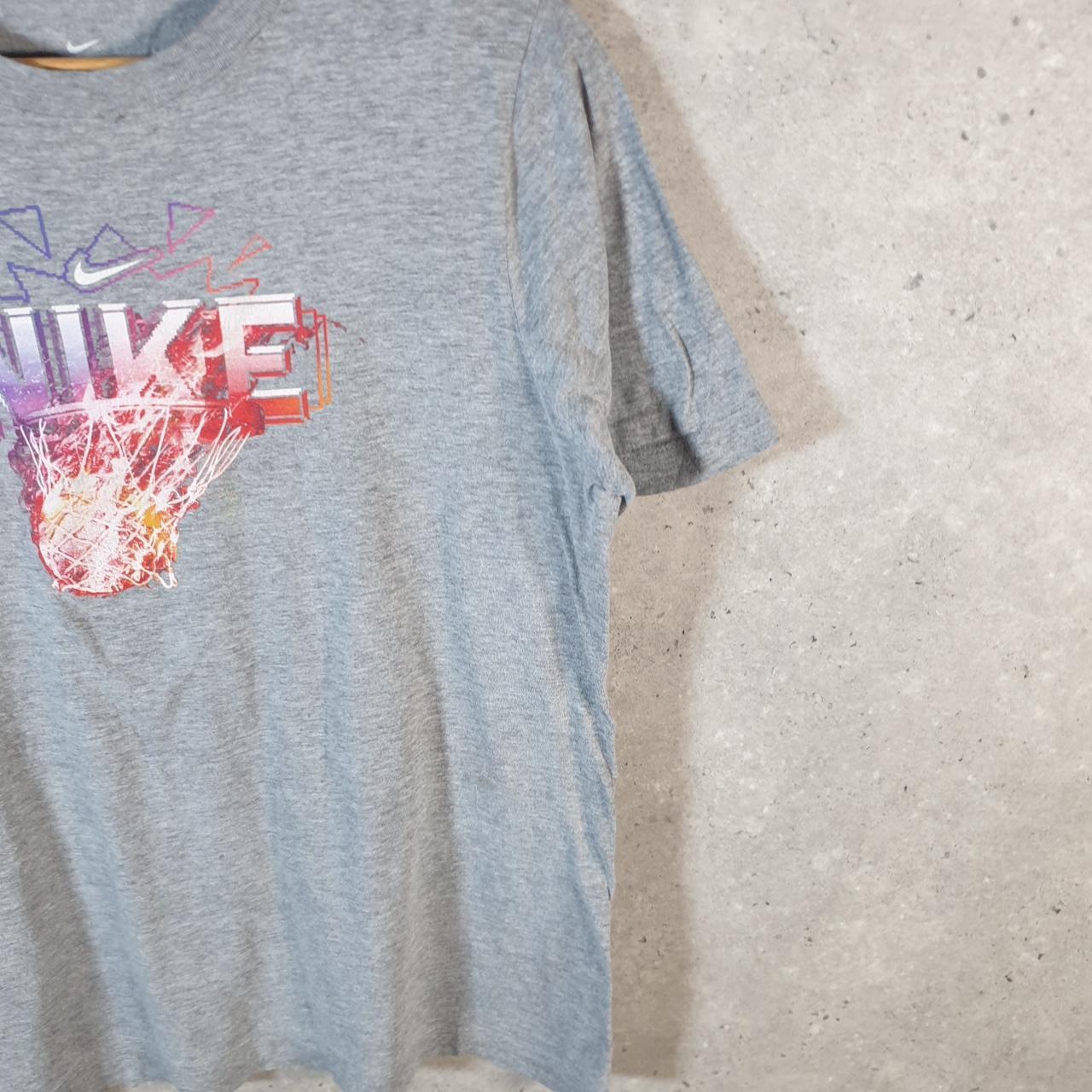 Vintage Nike Spellout T Shirt Womens XL Grey Logo Swoosh Athletic