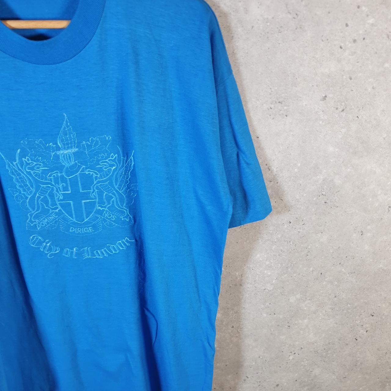 Vintage President City of London 90s USA Single Stitch T Shirt Men’s Medium Blue