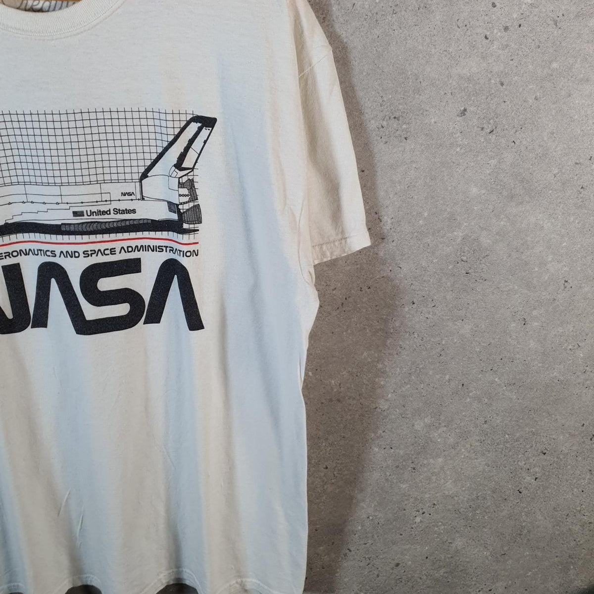 Vintage Creative Empire NASA T Shirt Men’s Large White Logo Graphic Spellout