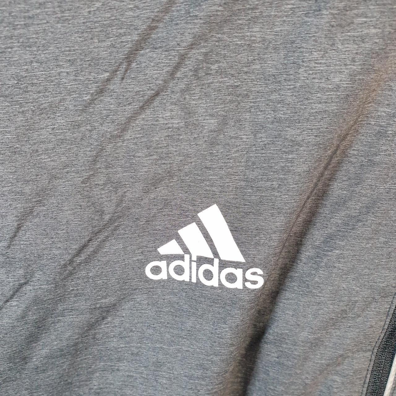 Vintage Adidas Windbreaker Track Jacket Mens Large Grey USA Three Stripes Full Zip