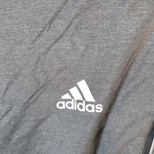 Vintage Adidas Windbreaker Track Jacket Mens Large Grey USA Three Stripes Full Zip