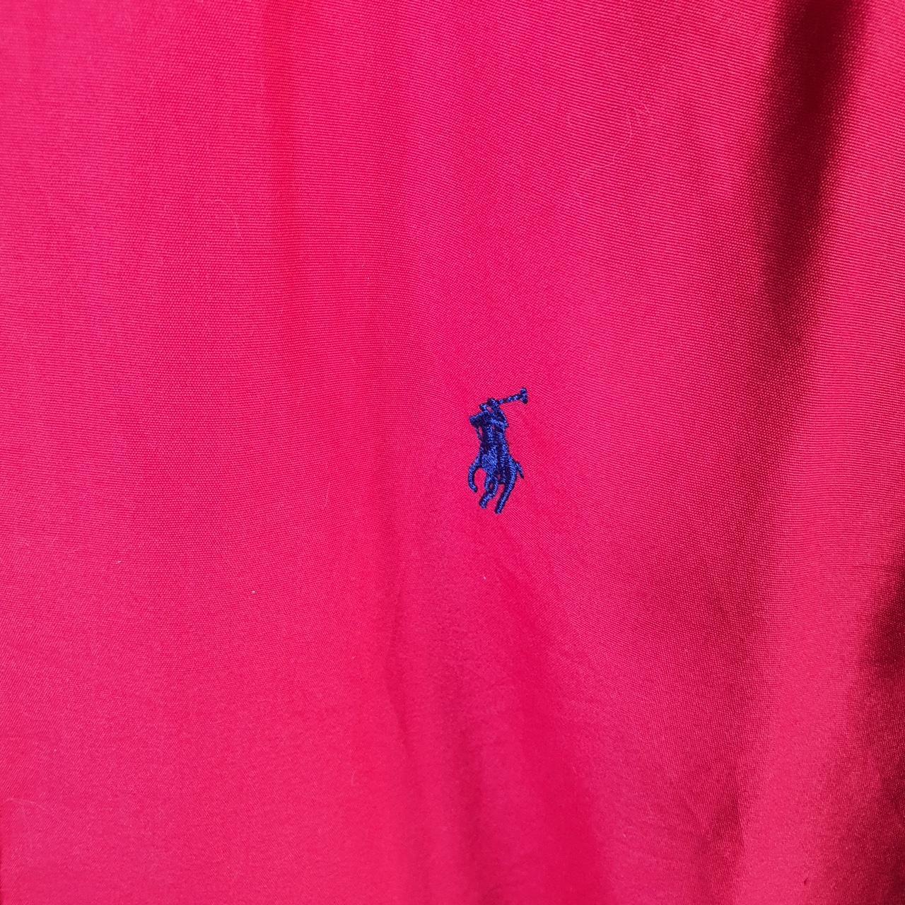 Vintage Ralph Lauren Button Down Shirt Men’s Large Red Custom Fit Cotton Pony