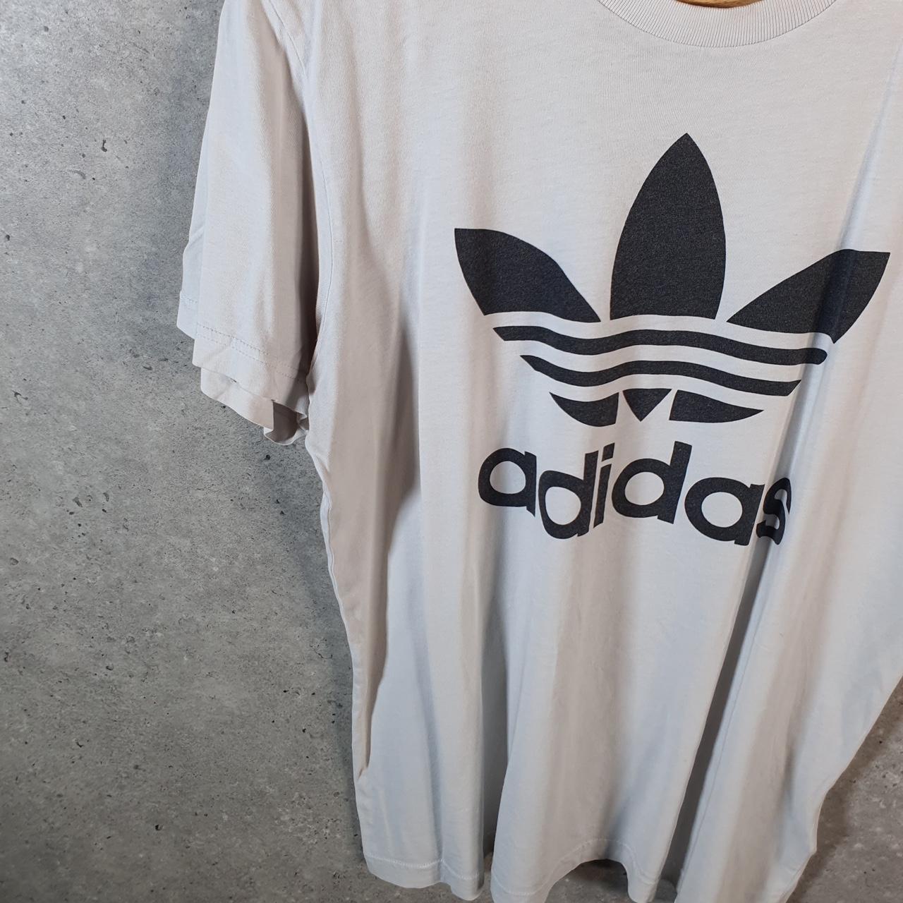 Vintage Adidas Trefoil Retro T Shirt Men’s Medium White Logo Athletic