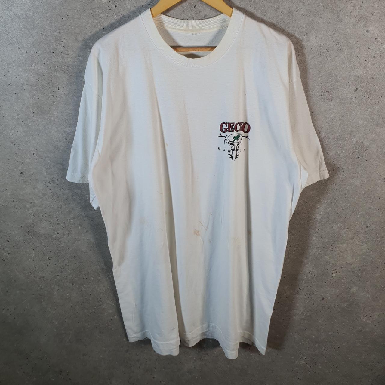 Vintage Gecko Hawaii Surdboards 90s USA Single Stitch T Shirt Men’s XL White
