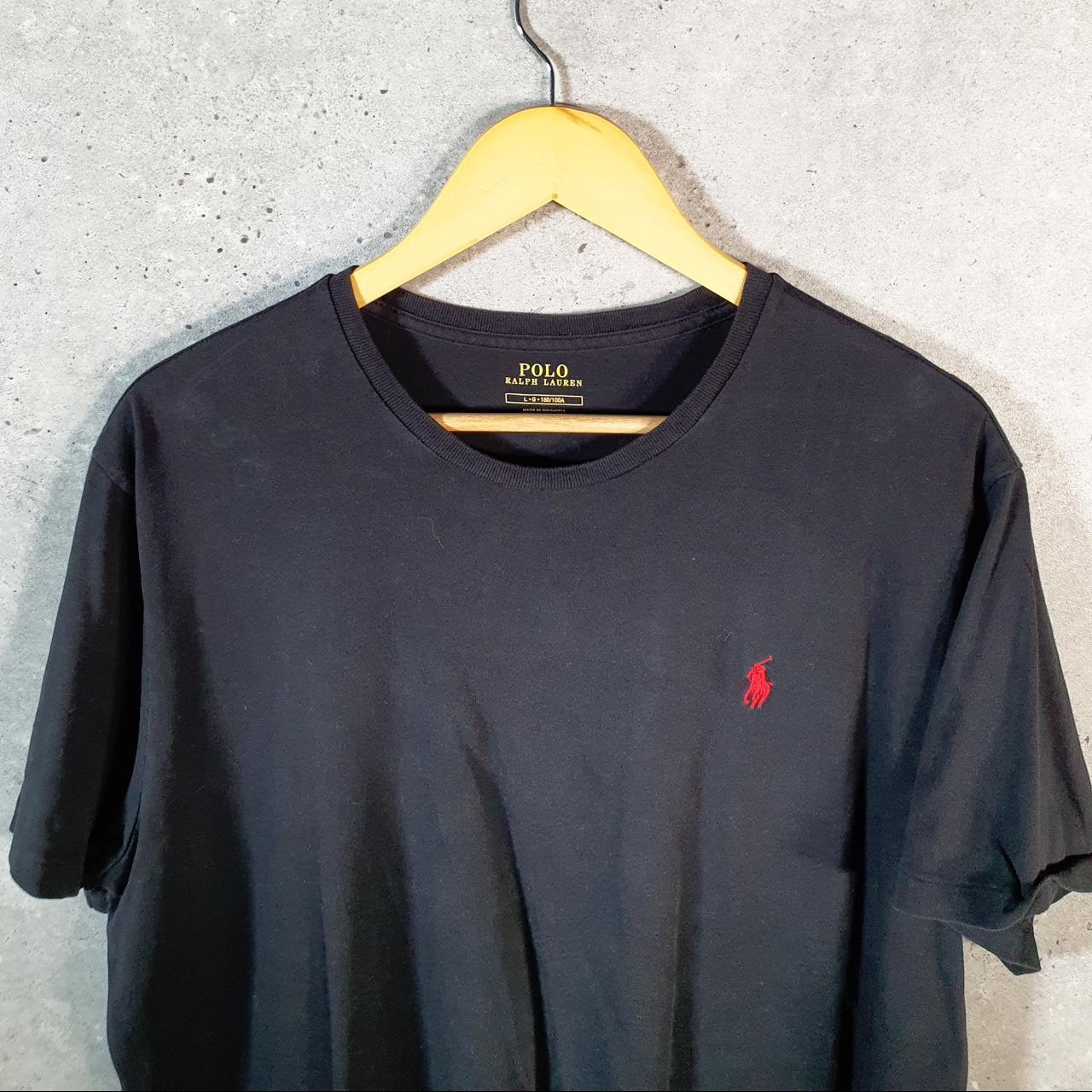 Vintage Ralph Lauren Polo Sport T Shirt Men’s Large Black Slim Fit Embroidered Pony C8660