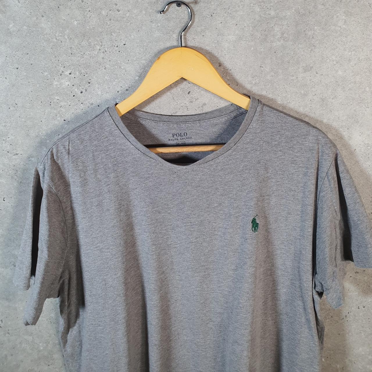 Vintage Ralph Lauren Polo T Shirt Men’s XL Grey Embroidered Pony Classic Fit C9092