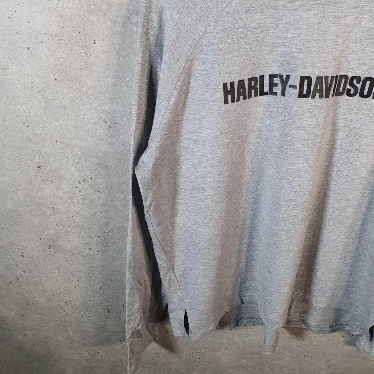 Vintage Harley Davidson Spellout Sweatshirt Mens Large Grey Skull Motorcycle USA Pullover
