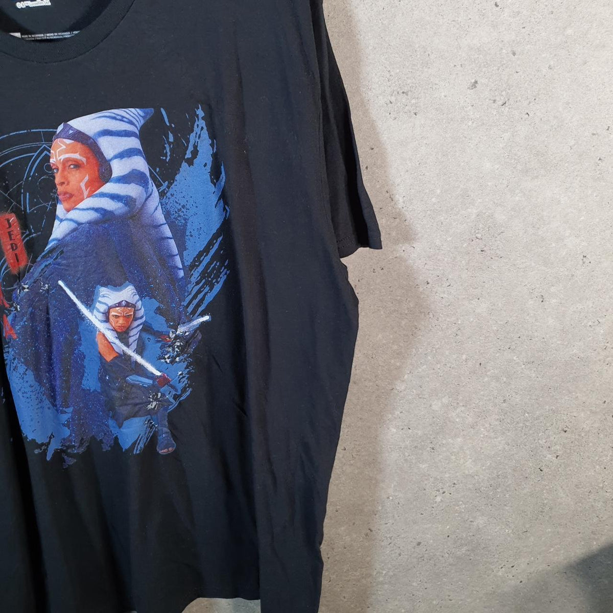 Vintage Star Wars Jedi Ahsoka T Shirt Men’s XL Black Logo Graphic Spellout
