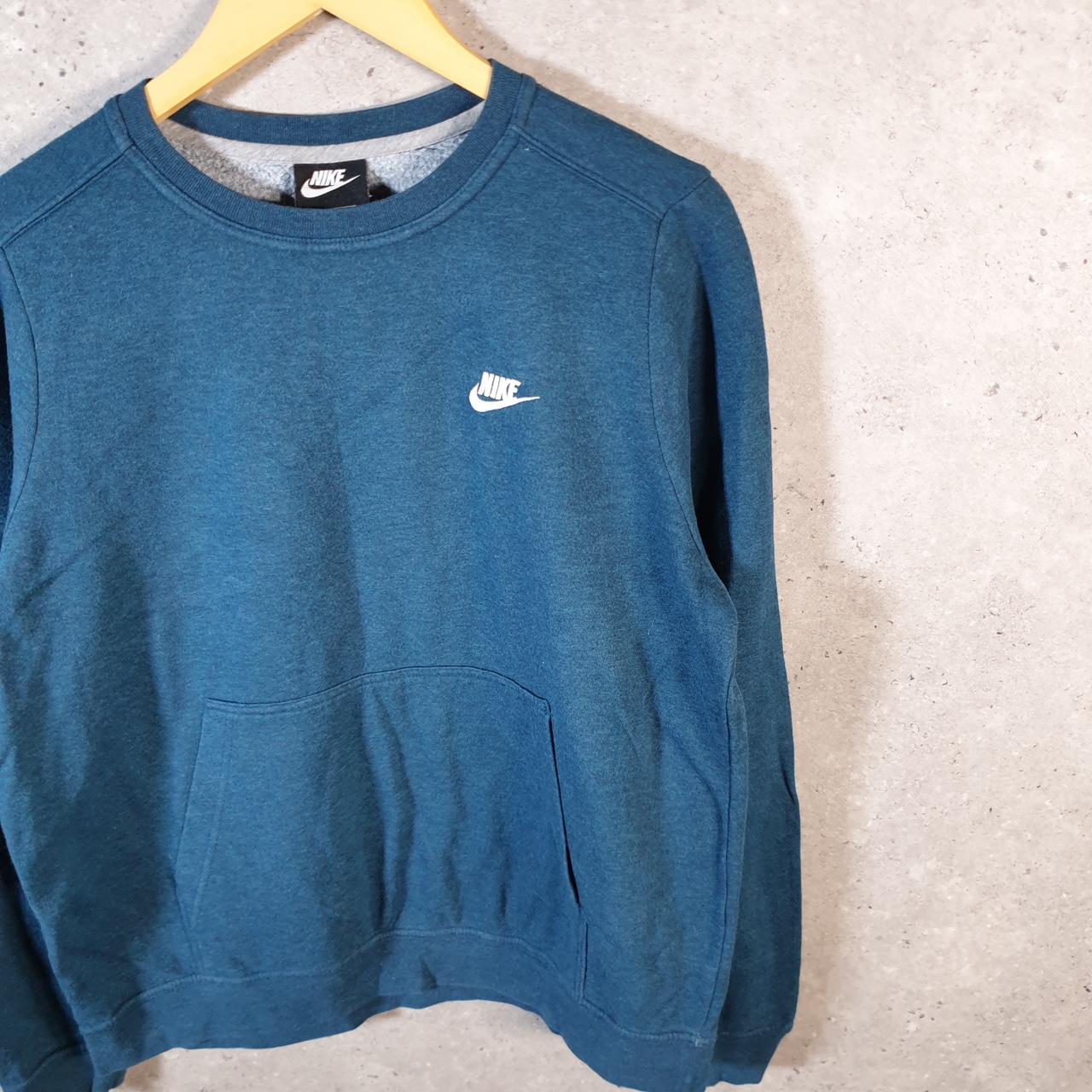 Vintage Nike Club Embroidered Sweatshirt Mens Large Blue Y2K Pullover Logo