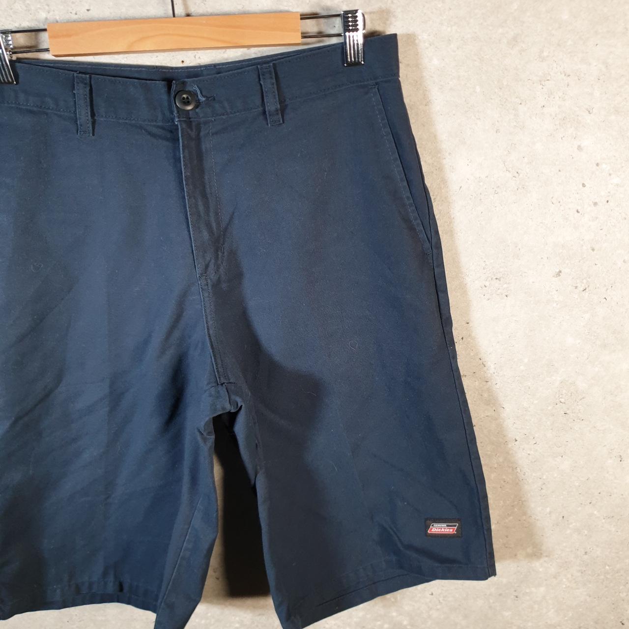 Vintage Dickies Baggy Chino Shorts Jorts Cargo Mens W32 Navy Blue Loose Fit