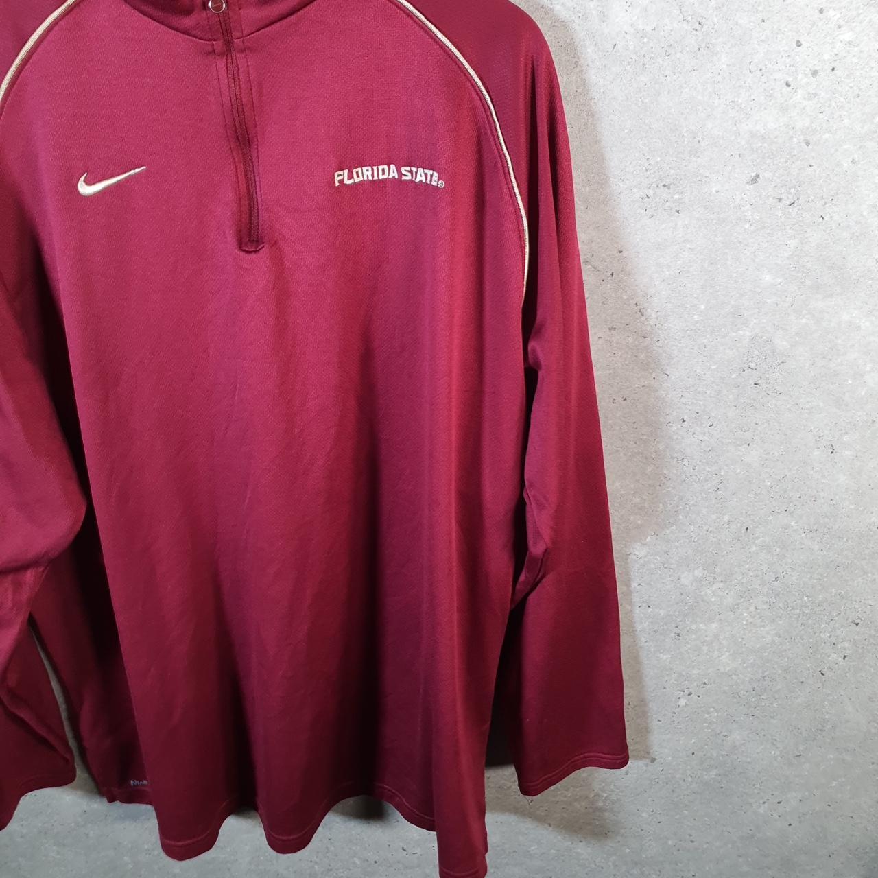 Vintage Nike Team Florida State 1/4 Zip Sweatshirt Men’s 2XL Red Swoosh Y2K Pullover