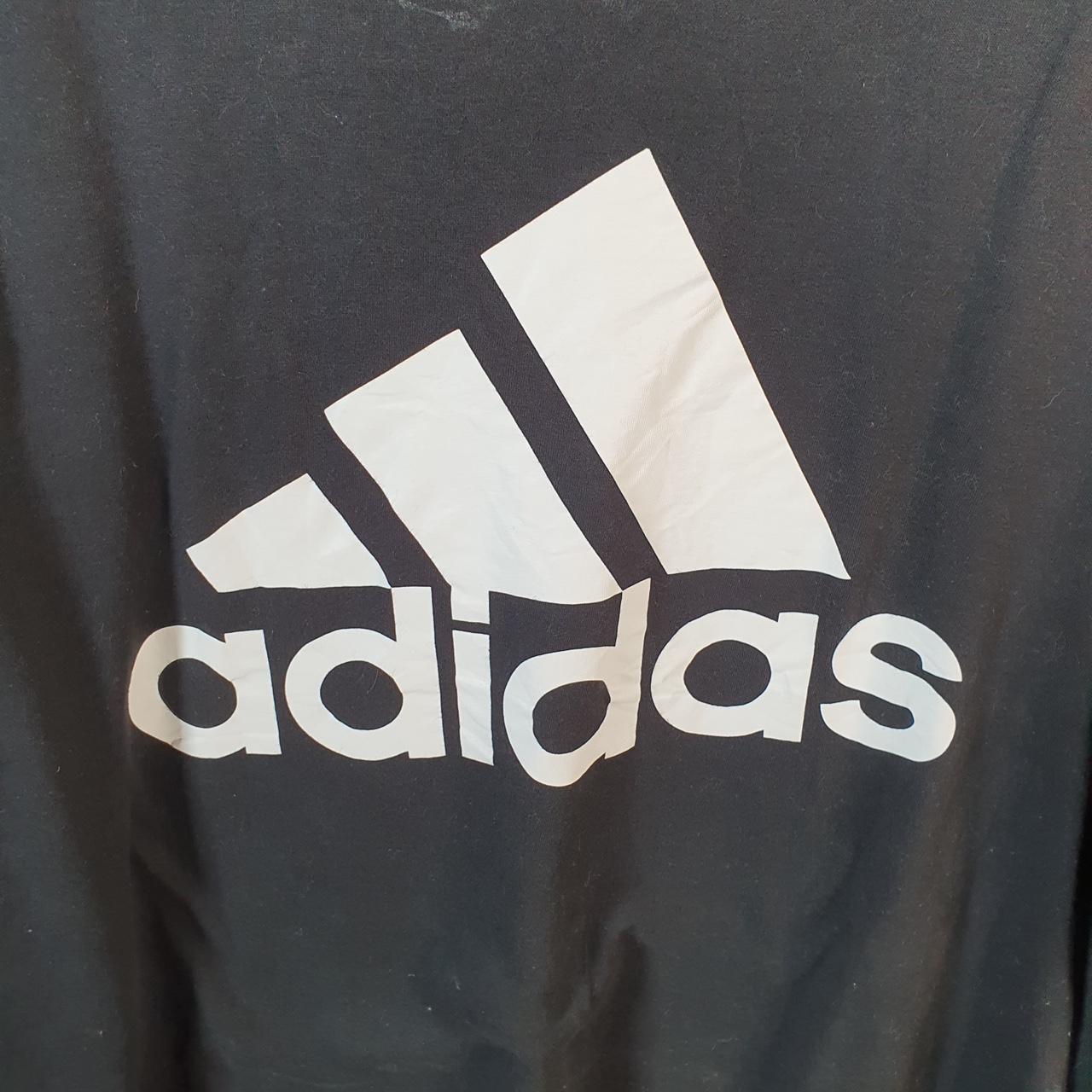 Vintage Adidas Amplifier T Shirt Men’s Large Black Three Stripes Logo Athletic