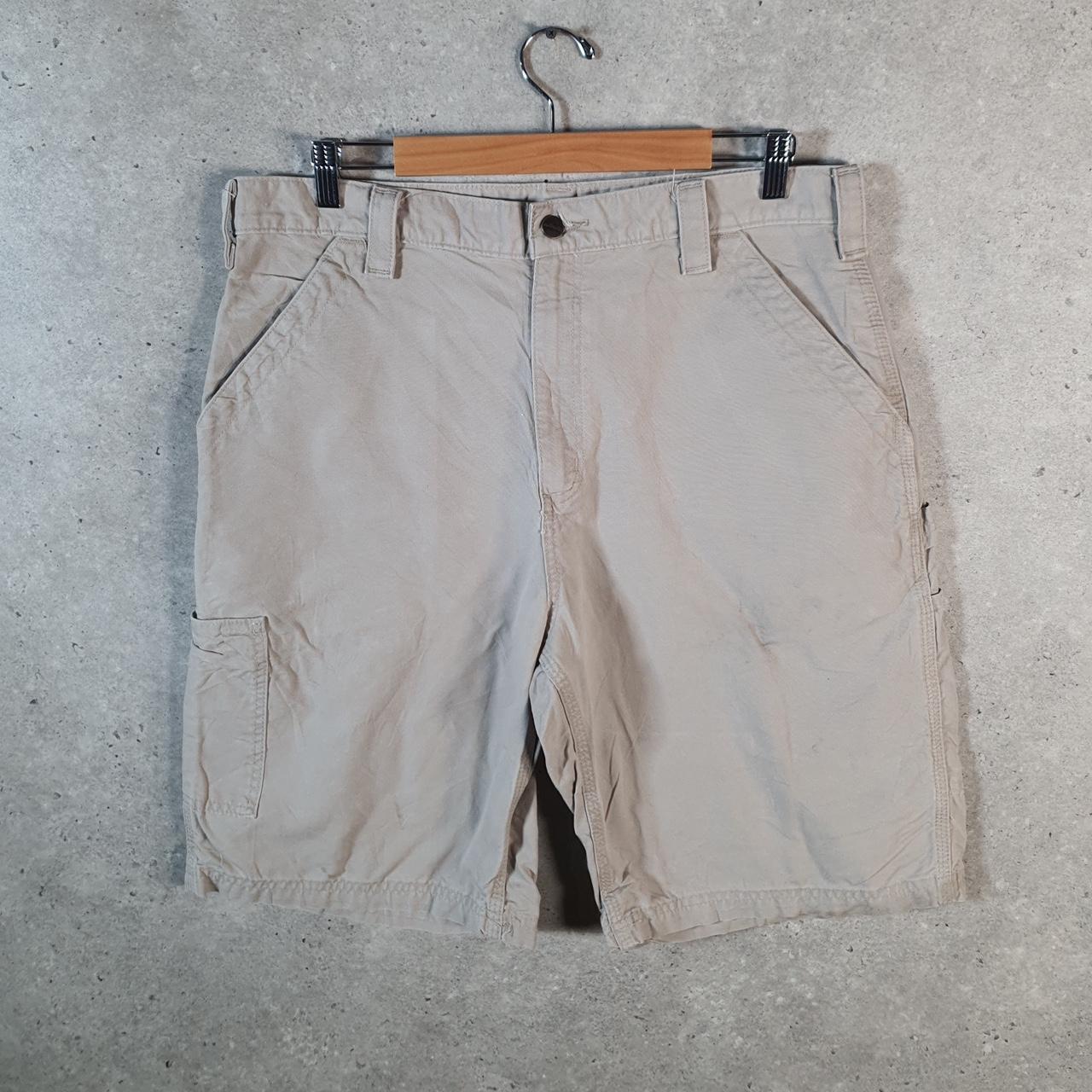 Vintage Carhartt Baggy Carpenter Shorts Jorts Cargo Men’s W36 Brown Relaxed Fit Workwear A4711