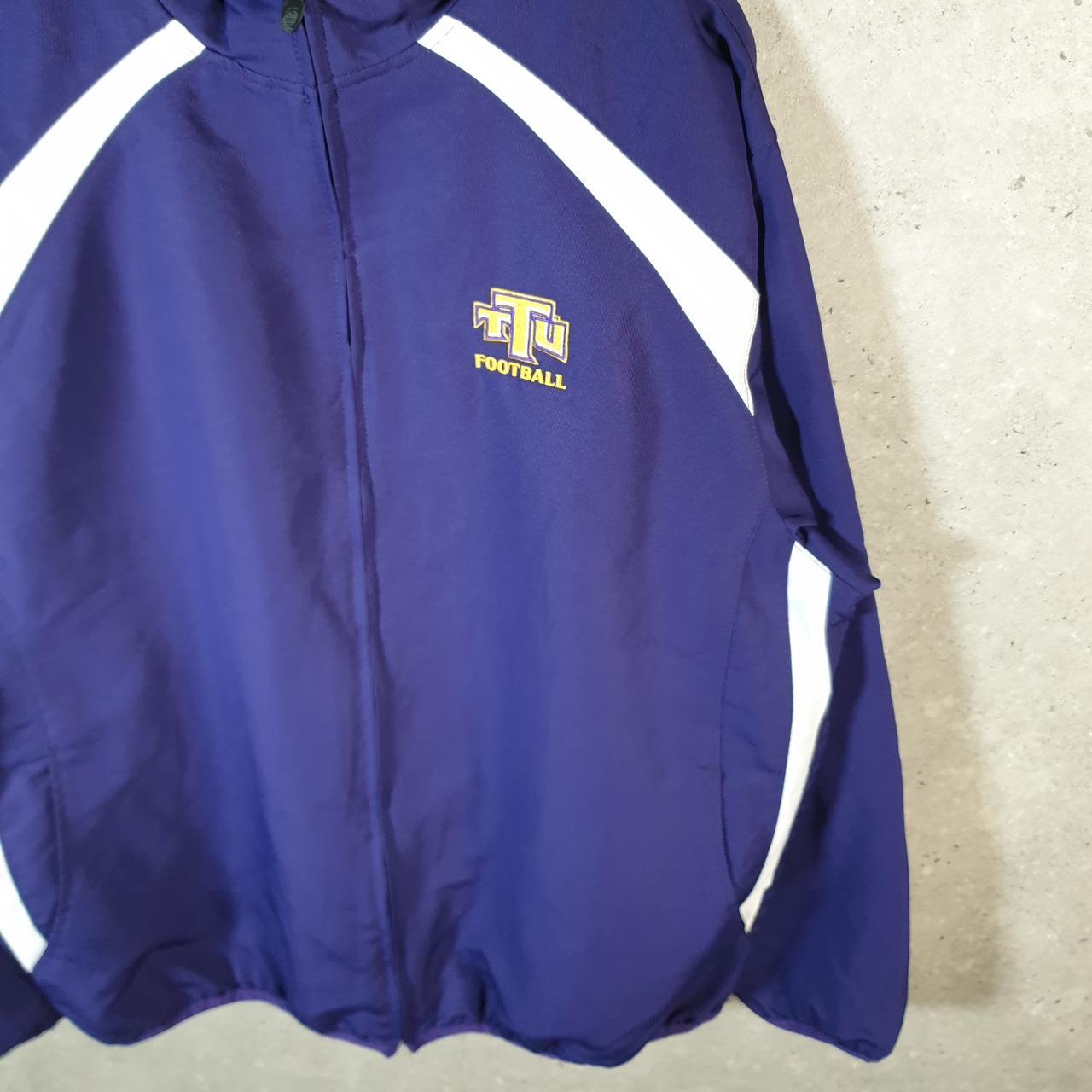 Vintage Russell Athletic TTU Football USA Track Jacket Men’s XL Purple Full Zip