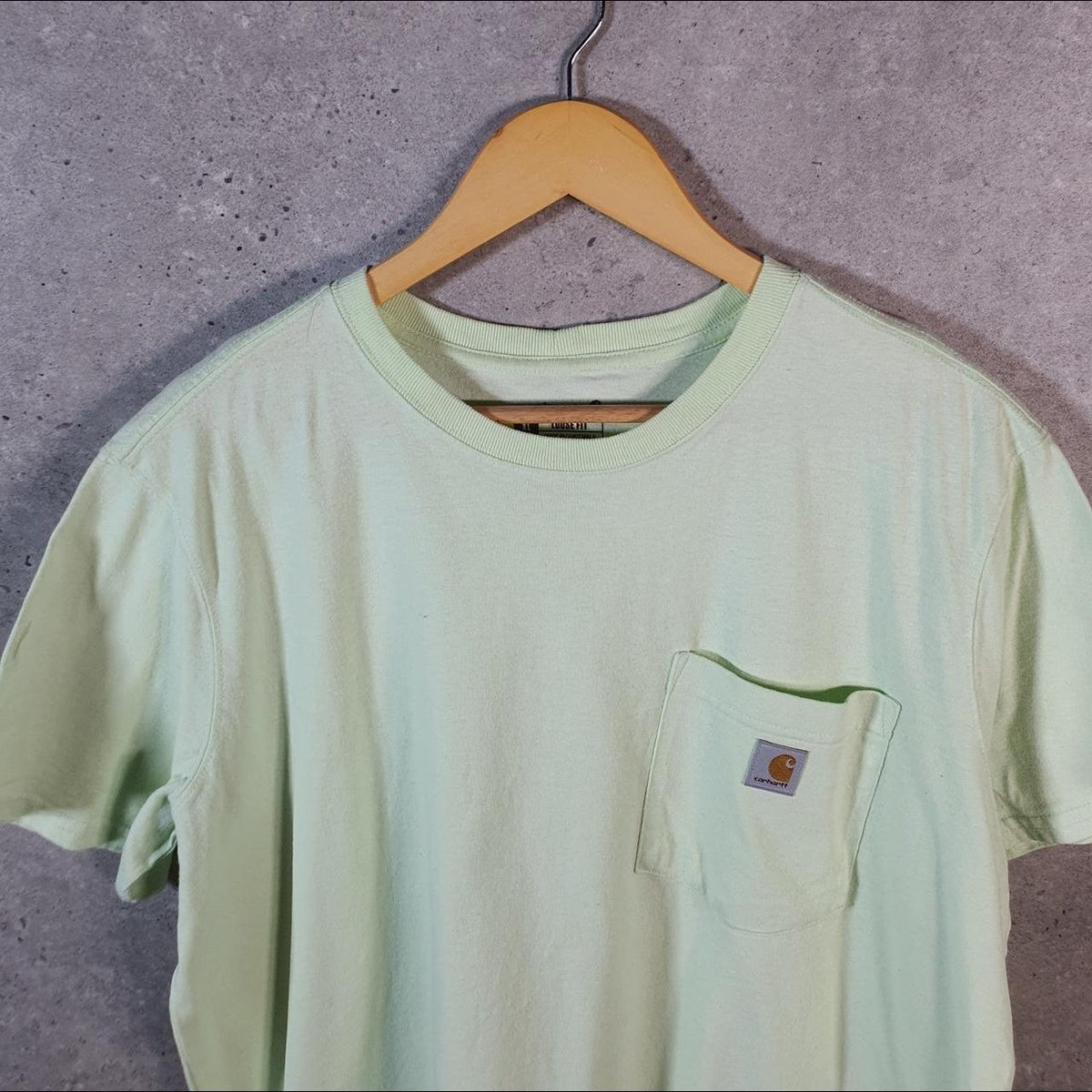 Vintage Carhartt Pocket T Shirt Womens XL Green Workwear Chore Utility Loose Fit C9278
