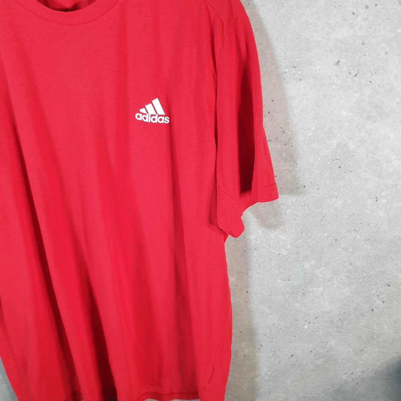 Vintage Adidas Primegreen T Shirt Men’s 2XL Red Three Stripes Athletic