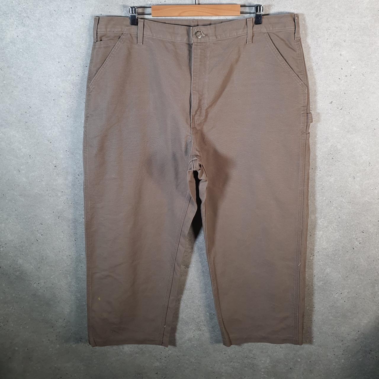 Vintage Carhartt Carpenter Trousers Mens W42 L28 Brown Dungaree Fit Workwear