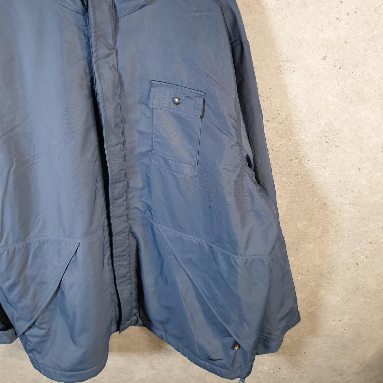 Vintage Nike 90s Embroidered Windbreaker Track Jacket Mens Large Blue USA Swoosh
