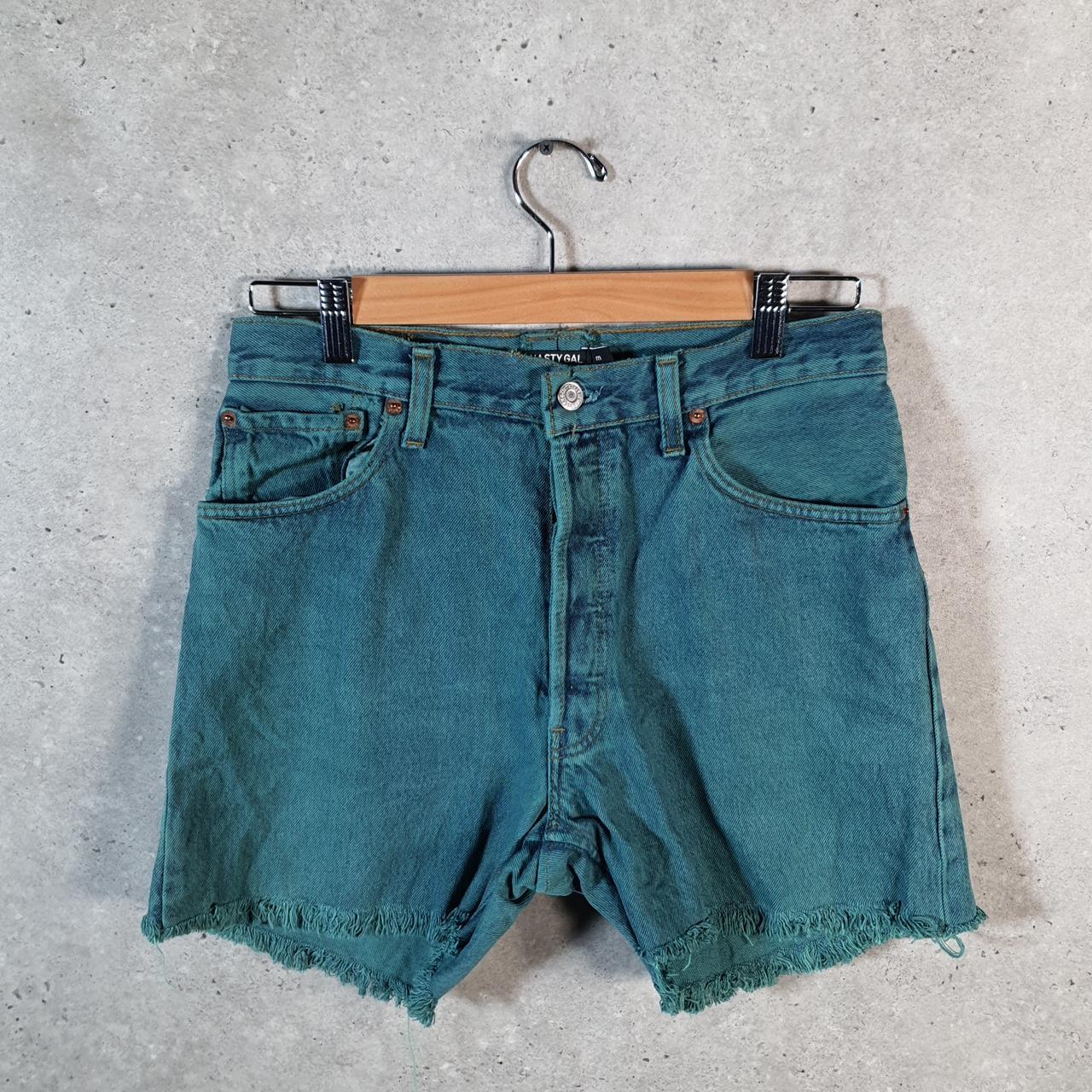 Vintage Levi’s 501 Cut Off Baggy Shorts Jorts Cargo Womens W28 Blue Relaxed Denim A4474