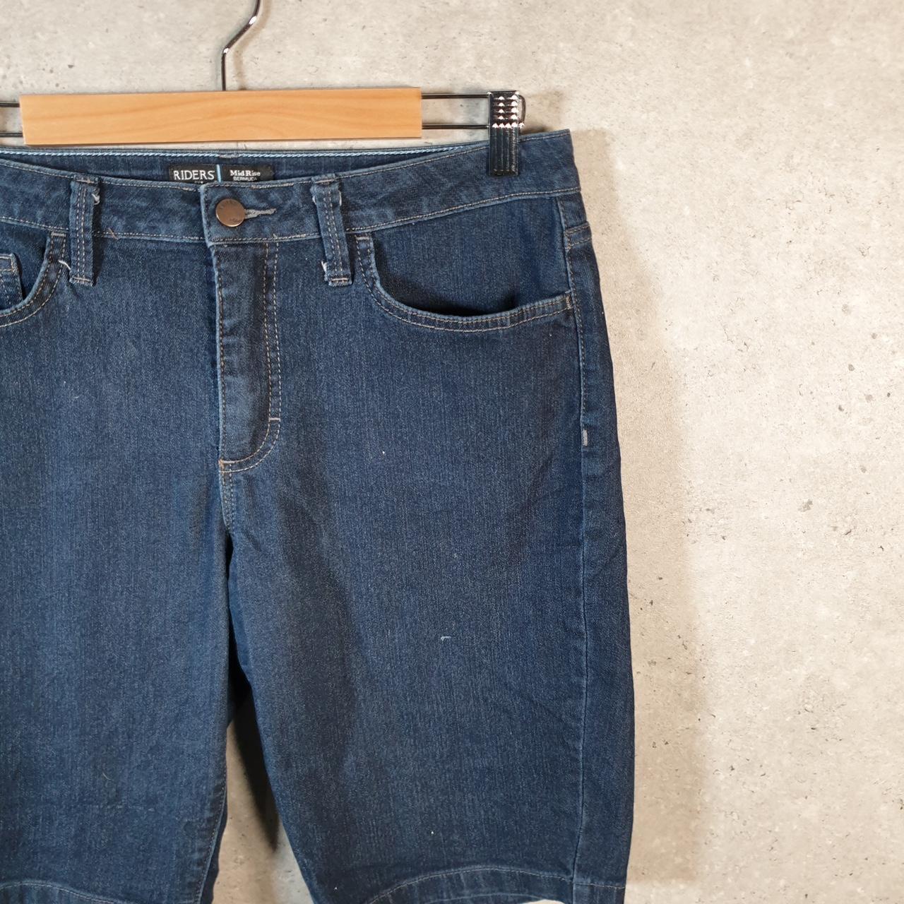 Vintage Lee Baggy Shorts Jorts Cargo Womens W32 Blue Relaxed Denim