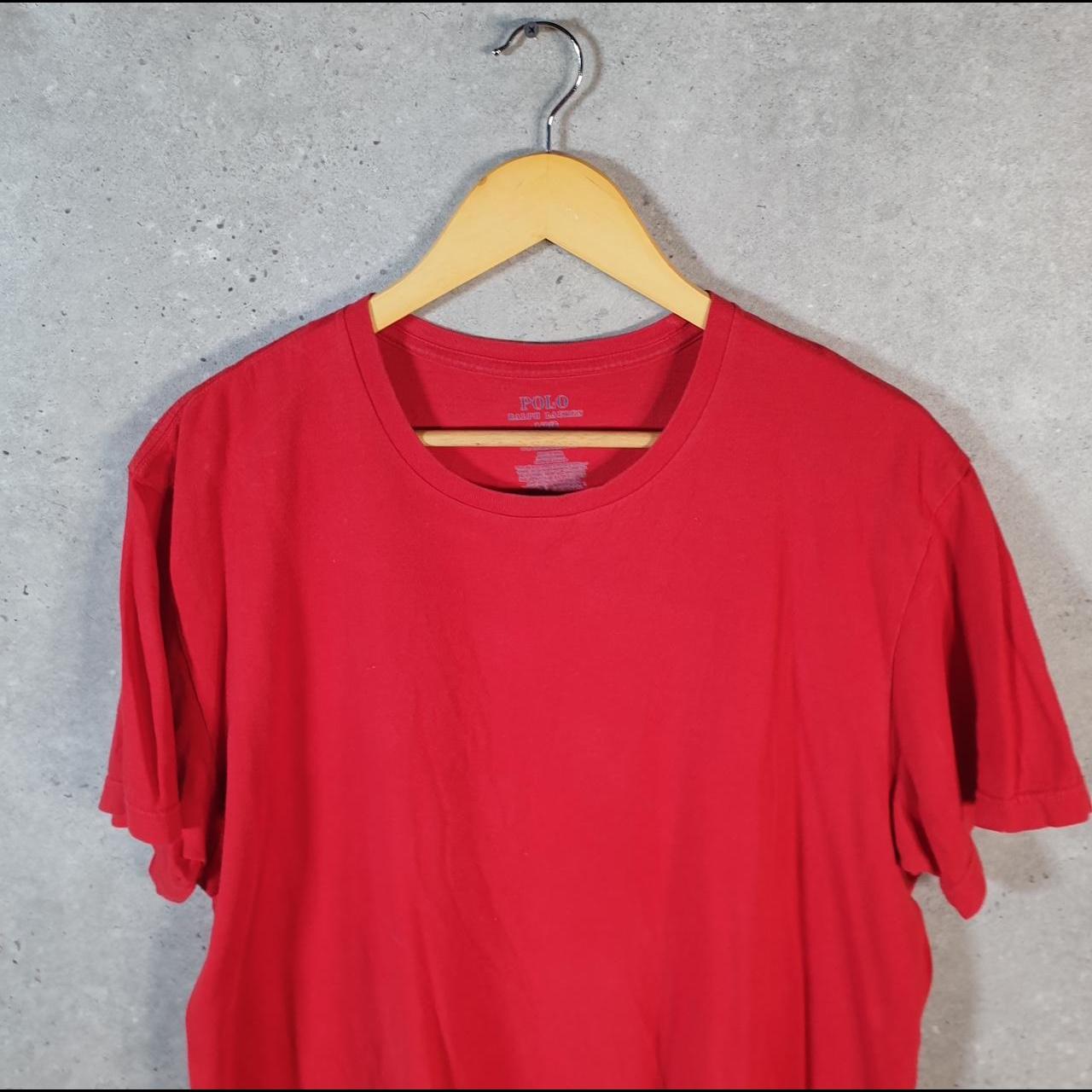 Vintage Ralph Lauren Polo T Shirt Men’s Large Red Embroidered Pony Classic Fit C9171