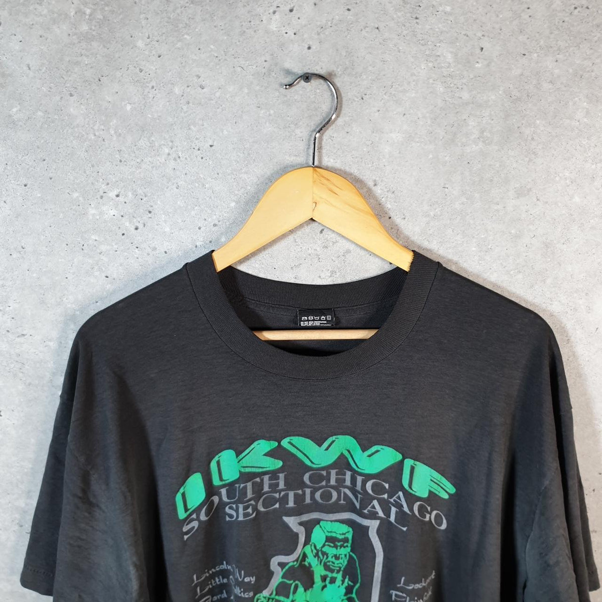 Vintage Best Fruit of the Loom South Chicago IKWF USA Single Stitch T Shirt Men’s XL Black 2