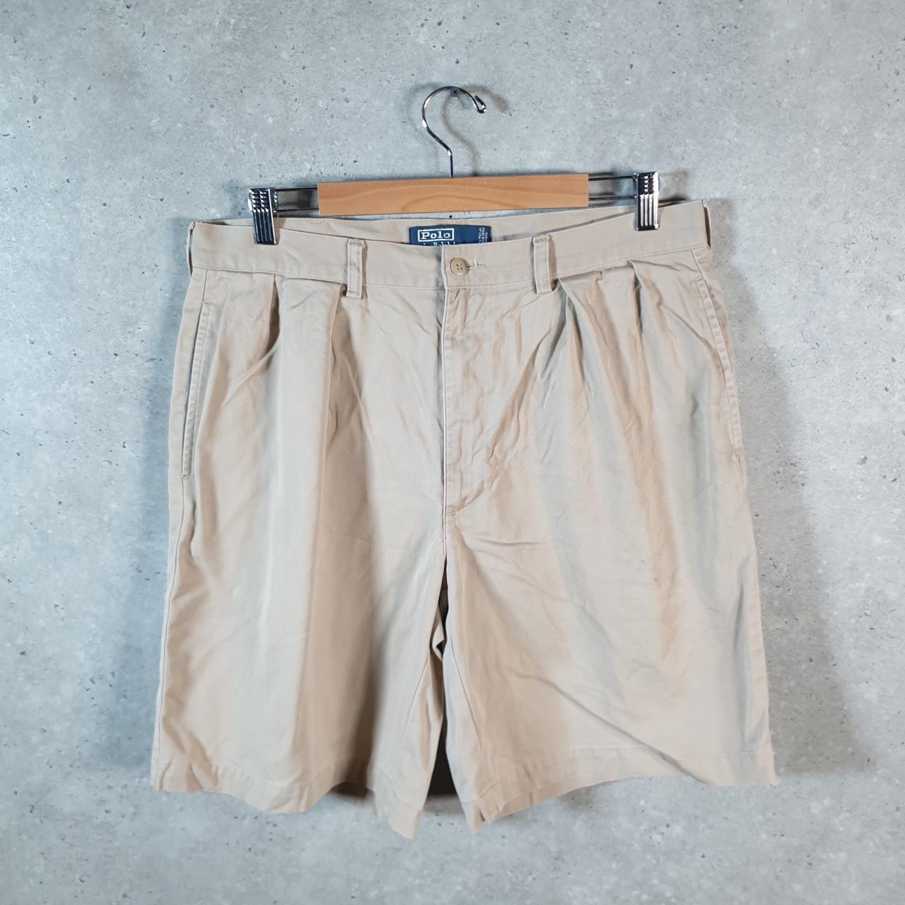 Vintage Ralph Lauren Polo Shorts Jorts Chino Cargo Men’s W35 Brown Baggy Cotton A4255