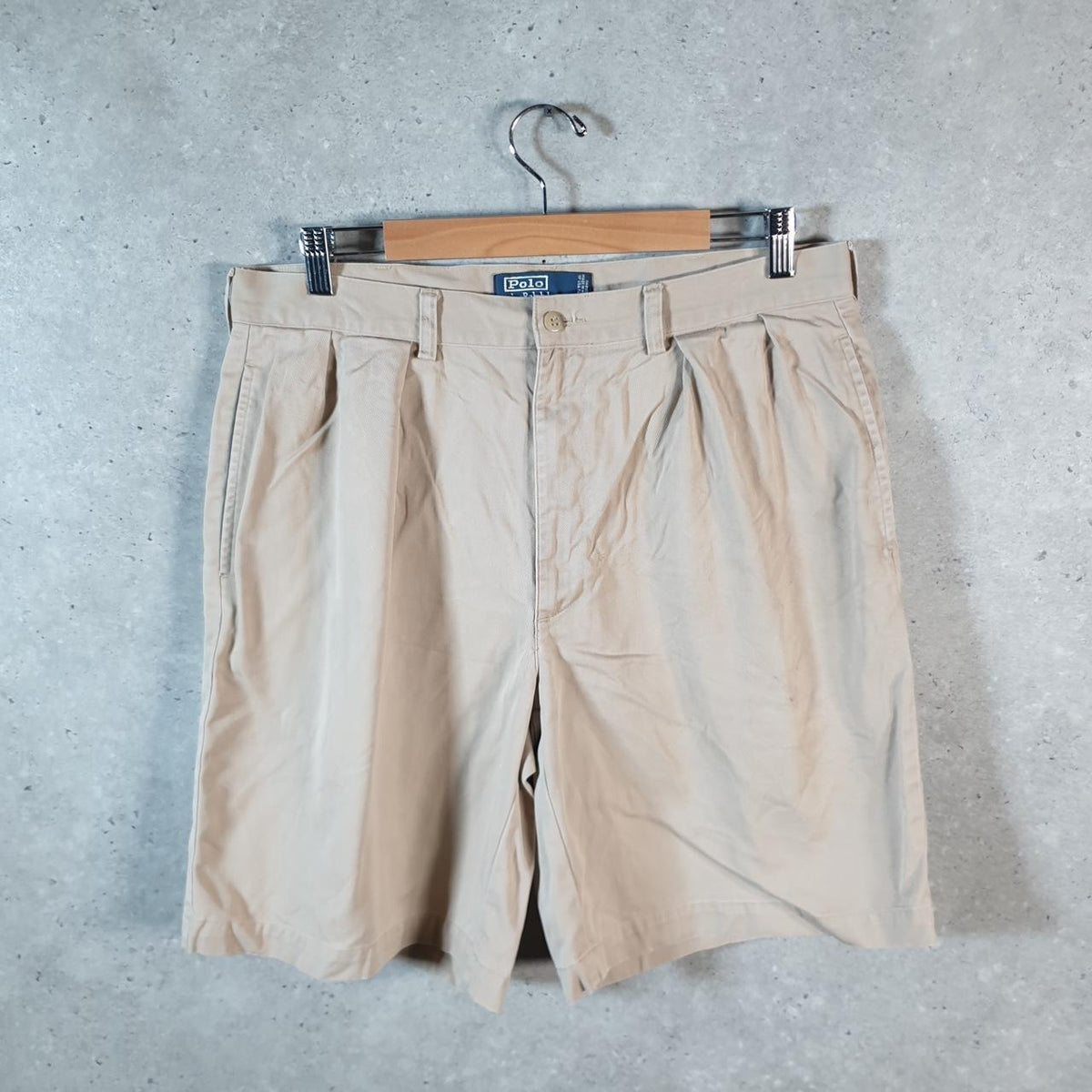Vintage Ralph Lauren Polo Shorts Jorts Chino Cargo Men’s W35 Brown Baggy Cotton A4255