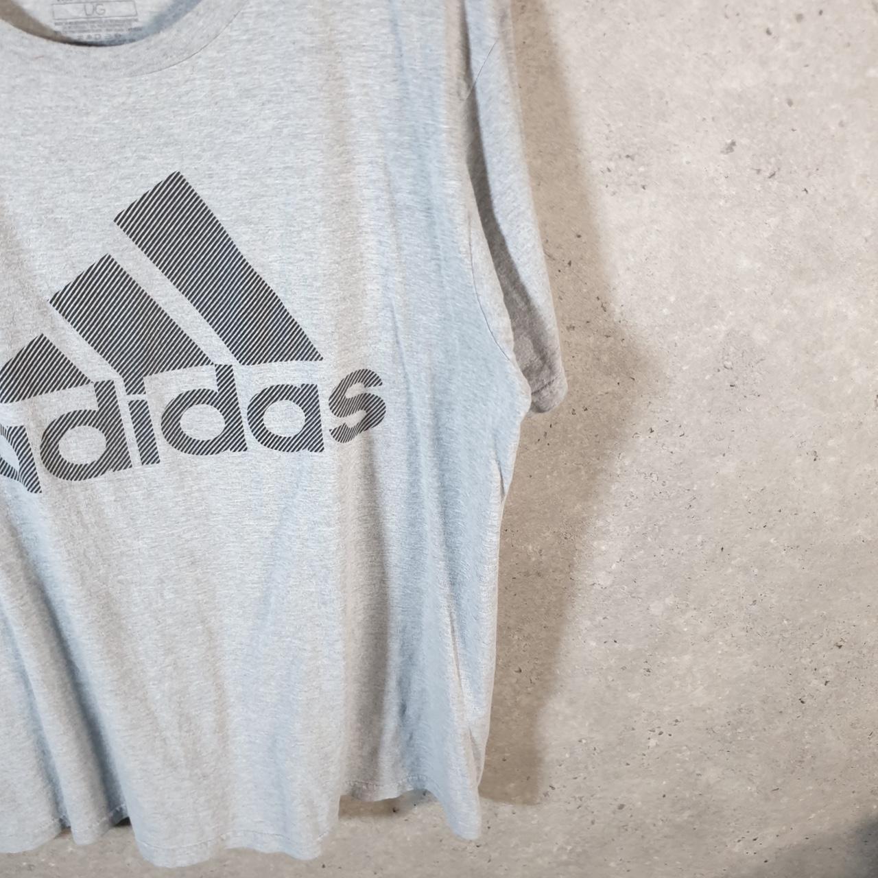 Vintage Adidas Go To Tee T Shirt Men’s Large Grey Three Stripes Logo Athletic